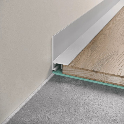 Микроплинтус L алюминиевый анодированный серебро с пружинами Микроплинтус L алюминиевый анодированный серебро с пружинами