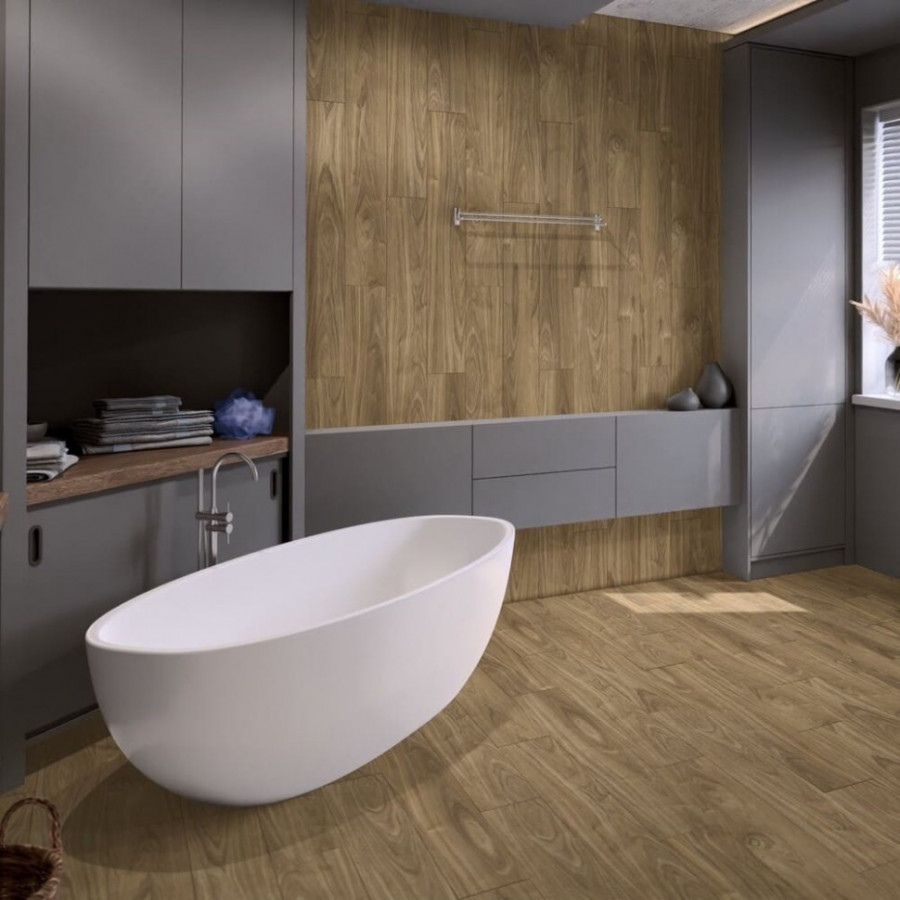 Кварцвиниловая плитка Damy Floor Family LVT клеевая Орех Европейский 0036-2-LVT