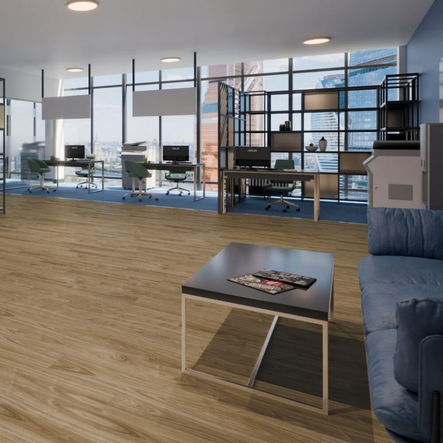 Кварцвиниловая плитка Damy Floor Family LVT клеевая Орех Европейский 0036-2-LVT
