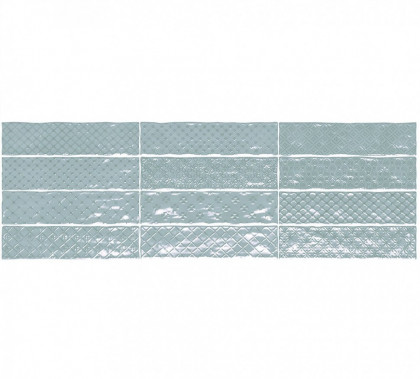 Настенная плитка El Barco MUSIC AZUL DECOR (12 видов рельефов, 12 видов рисунка) 7.5×30