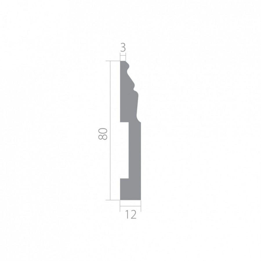 Плинтус ЛДФ под покраску Ultrawood Base 022 i Плинтус ЛДФ под покраску Ultrawood Base 022 i