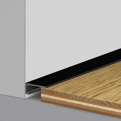 Микроплинтус алюминиевый черный с пружинами Микроплинтус алюминиевый черный с пружинами