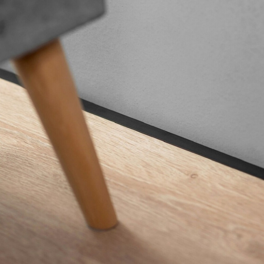 Микроплинтус алюминиевый черный с пружинами Микроплинтус алюминиевый черный с пружинами