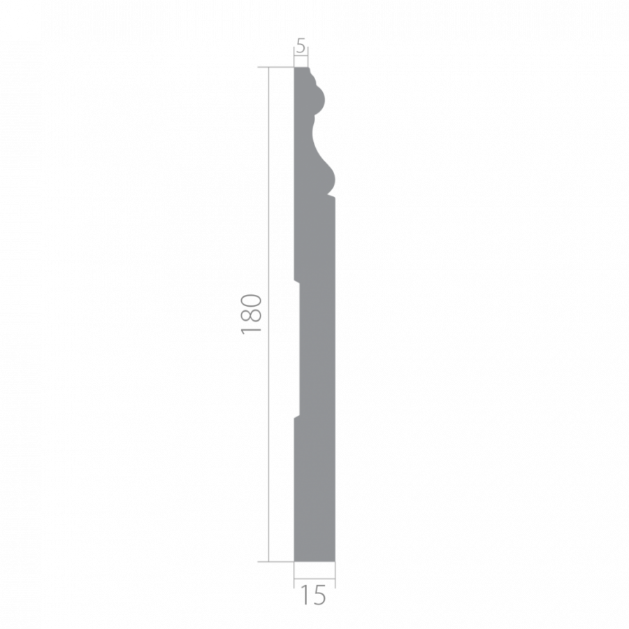 Плинтус ЛДФ под покраску Ultrawood Base 051 i Плинтус ЛДФ под покраску Ultrawood Base 051 i