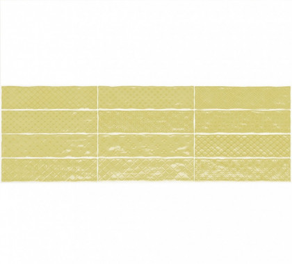 Настенная плитка El Barco MUSIC LEMON DECOR (12 видов рельефов, 12 видов рисунка) 7.5×30