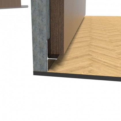 Плинтус скрытый черный без подсветки Плинтус скрытый черный без подсветки