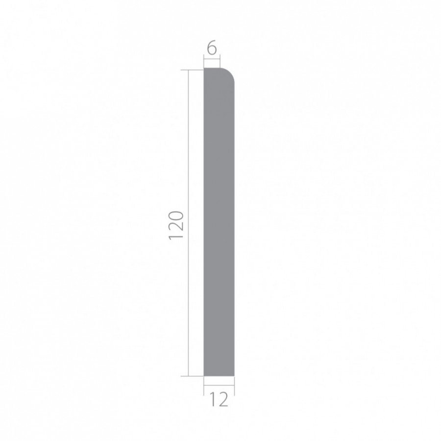 Плинтус ЛДФ под покраску Ultrawood Base 1212 i Плинтус ЛДФ под покраску Ultrawood Base 1212 i