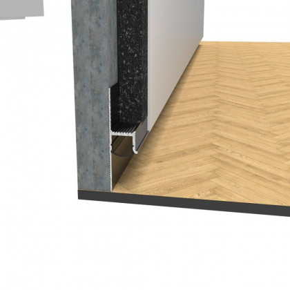 Плинтус скрытый черный с подсветкой Плинтус скрытый черный с подсветкой