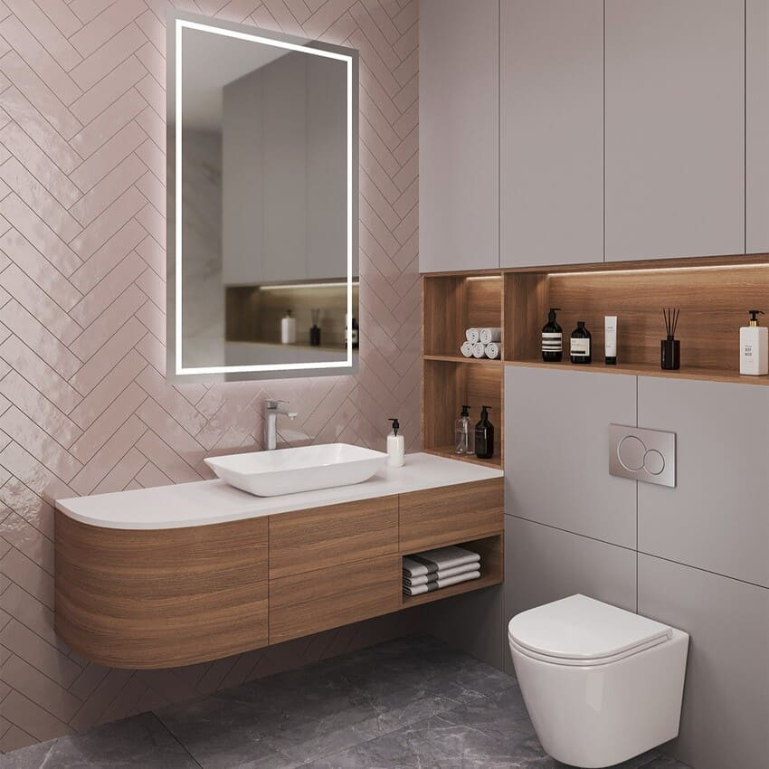 Керамическая плитка Liguria Pink 7.5×30