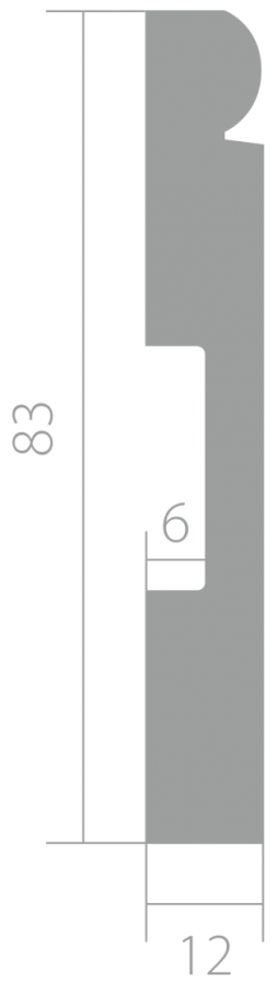 Плинтус ЛДФ под покраску Ultrawood Base 5051 i Плинтус ЛДФ под покраску Ultrawood Base 5051 i
