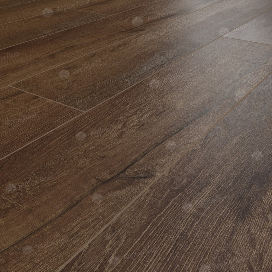 SPC ламинат Alpine Floor Premium XL Дуб Шоколадный ECO 7-18