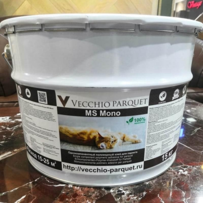 Однокомпонентный MS-полимерный клей для паркета Vecchio Parquet MS mono 15кг