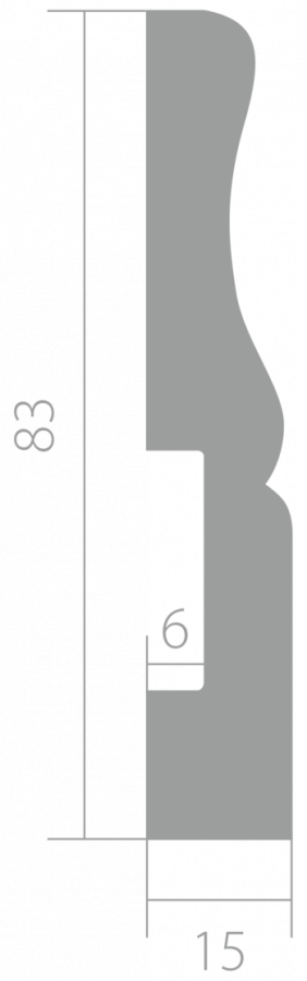Плинтус ЛДФ под покраску Ultrawood Base 5340 Плинтус ЛДФ под покраску Ultrawood Base 5340
