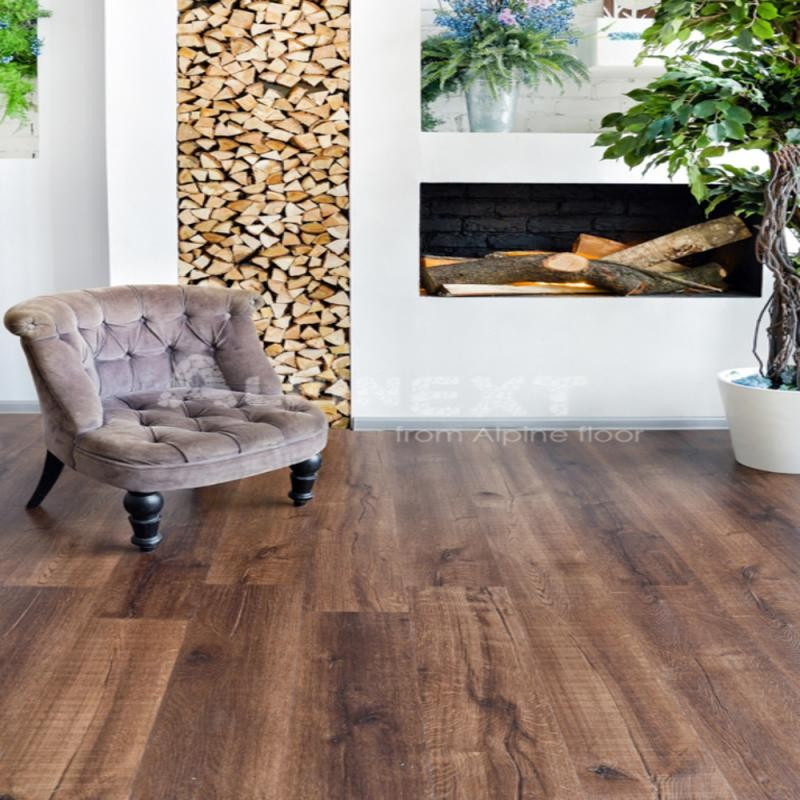ПВХ плитка Alpine Floor Real Wood Дуб Мокка ECO 2-2