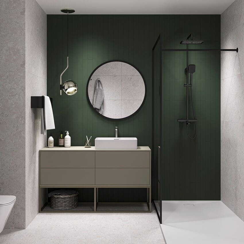 Керамическая плитка Fabia Dark Green 7.5×30