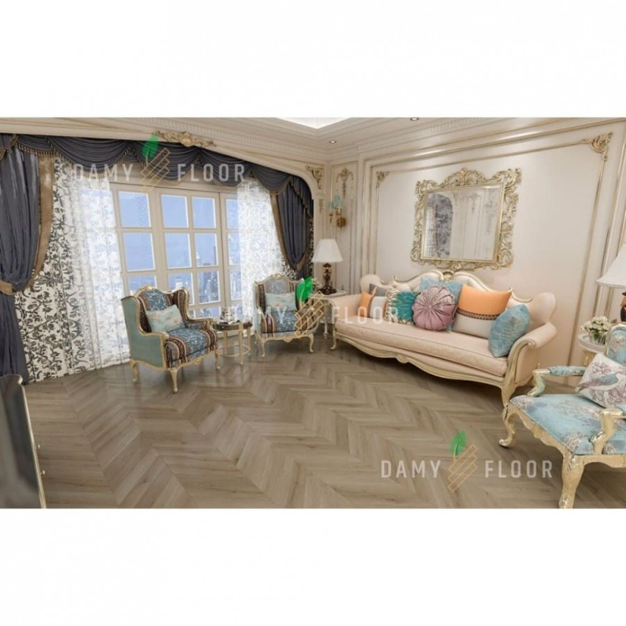 Кварцвиниловая плитка Damy Floor Chevron LVT клеевая Версаль DF01-Ch-LVT