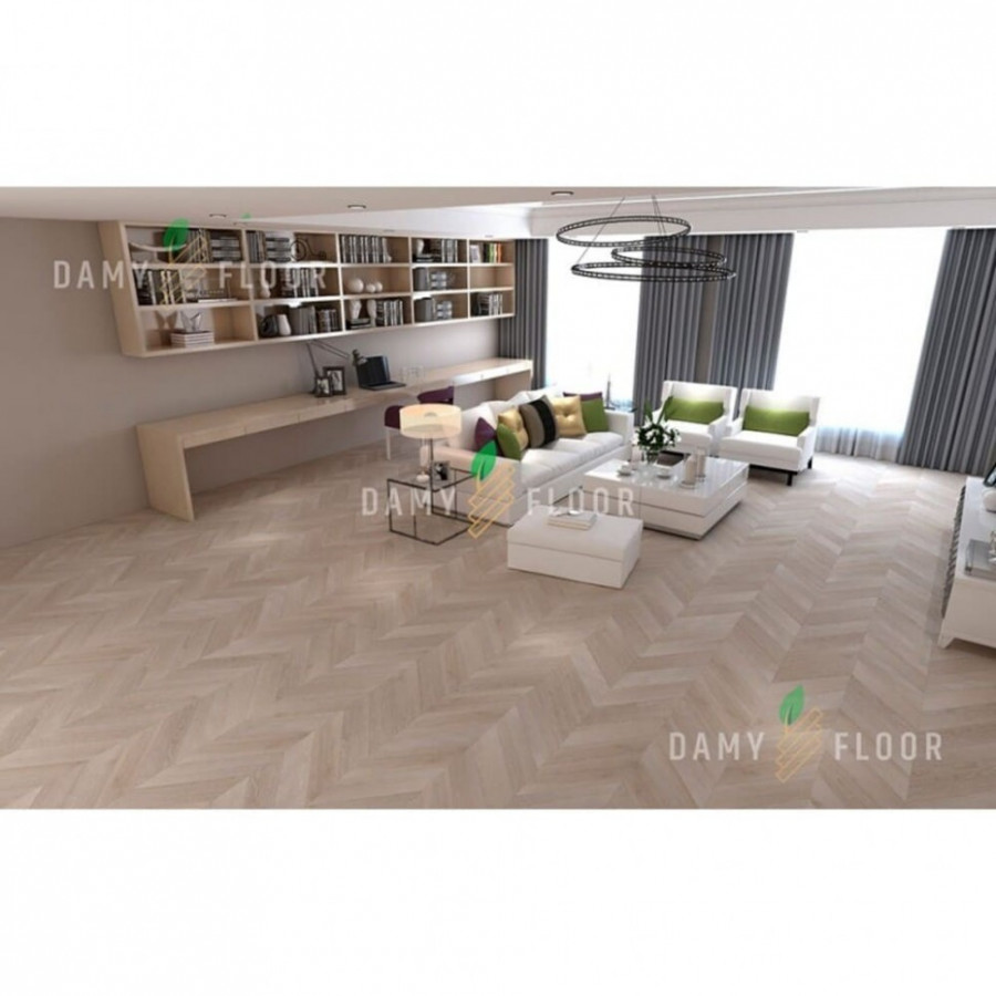 Кварцвиниловая плитка Damy Floor Chevron LVT клеевая Пале-Рояль DF02-Ch-LVT