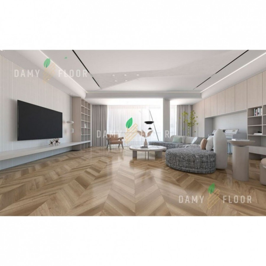 Кварцвиниловая плитка Damy Floor Chevron LVT клеевая Сен-Жермен DF05-Ch-LVT