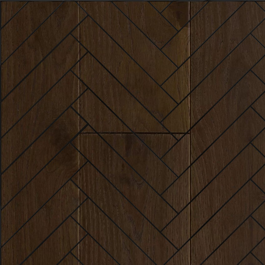 Инженерная доска Hajnowka Дуб Chocolate Английская Елка Рустик 