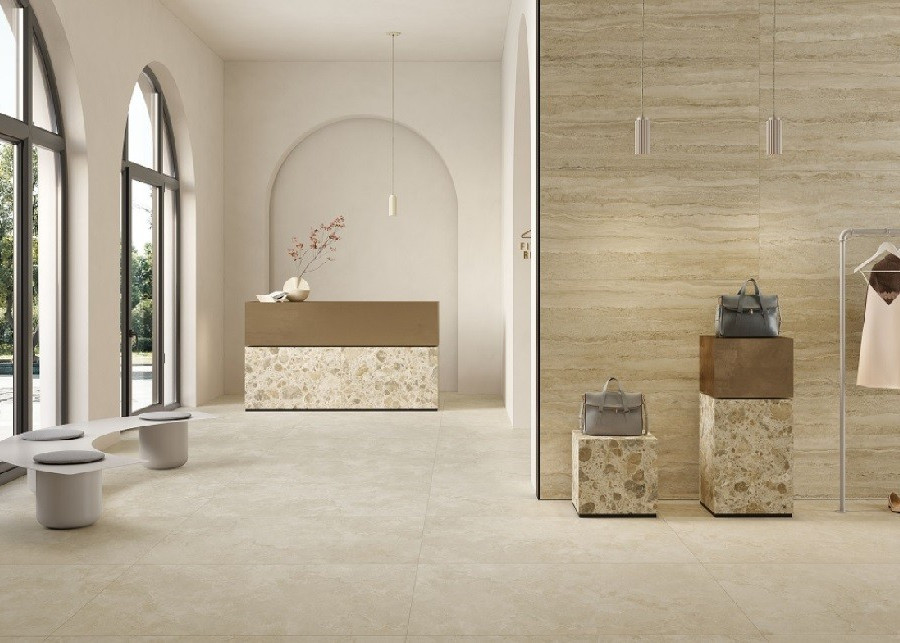 Керамогранит Vitra Травертин Линейный Матовый R10A 7Рек 600×1200