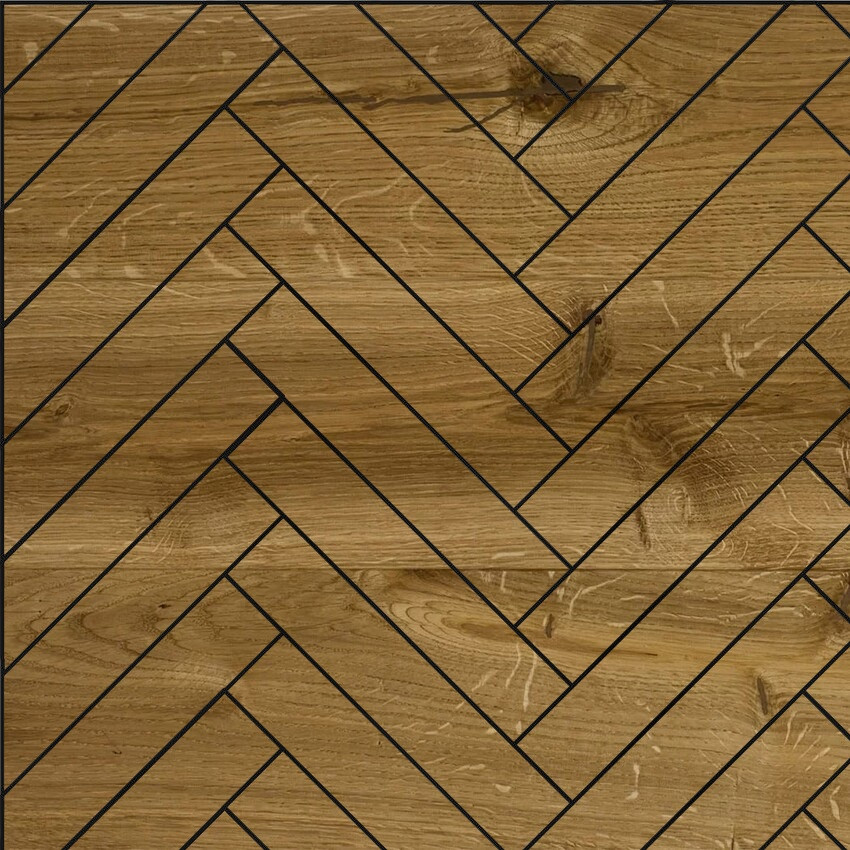 Инженерная доска Hajnowka Дуб Classic Английская Елка Рустик 