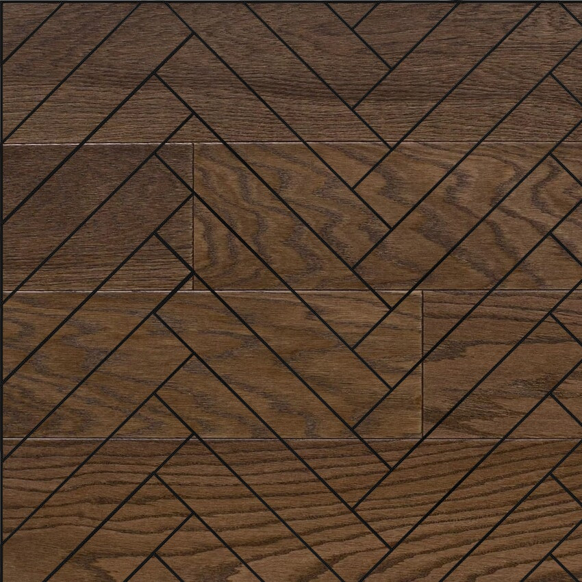 Инженерная доска Hajnowka Дуб Fume Английская Елка Рустик 