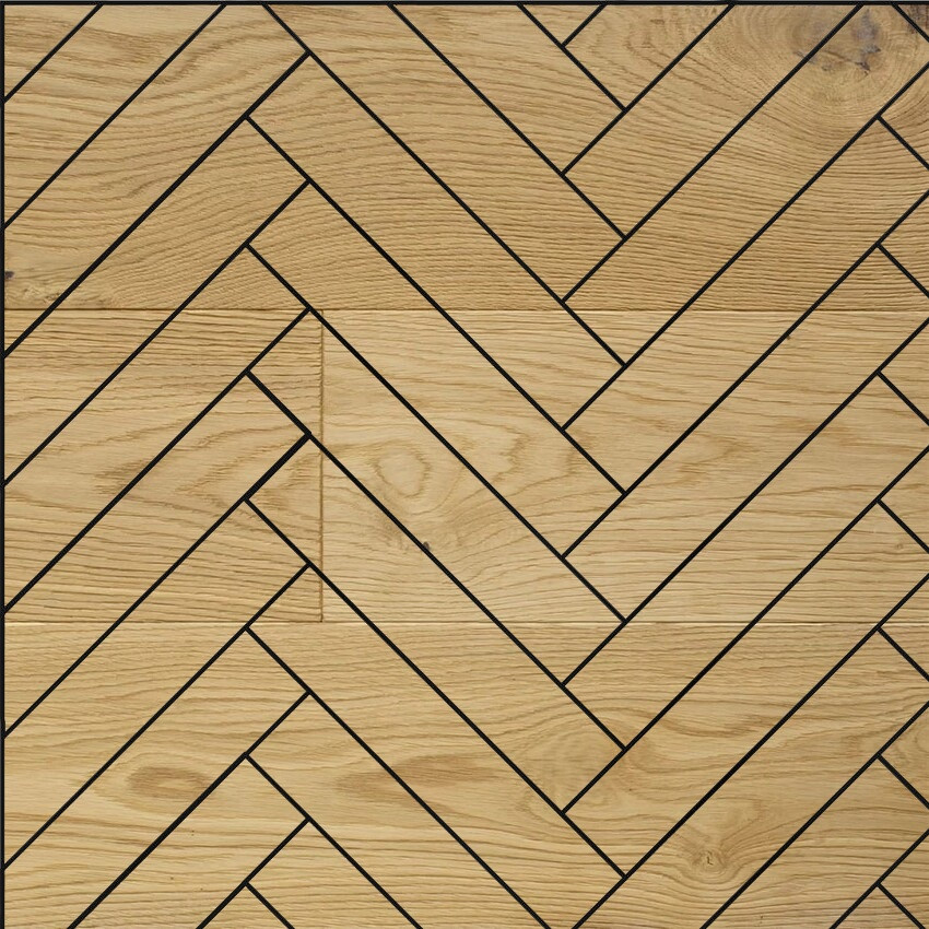 Инженерная доска Hajnowka Дуб Musztuk Английская Елка Рустик