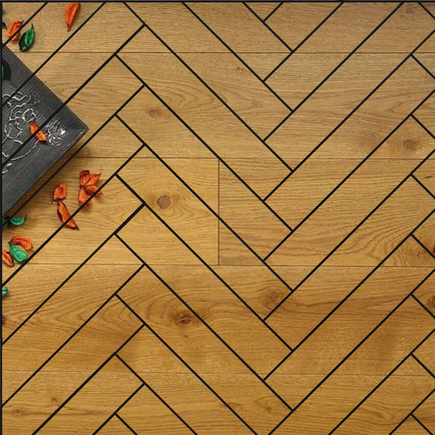 Инженерная доска Hajnowka Дуб Traditional Английская Елка Рустик