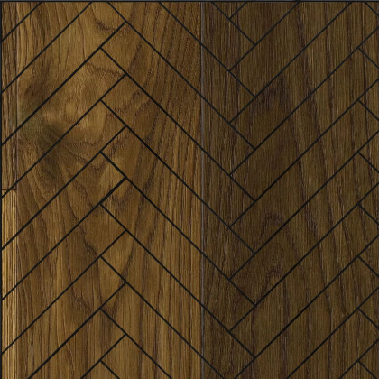 Инженерная доска Hajnowka Дуб Tabaco Английская Елка Рустик