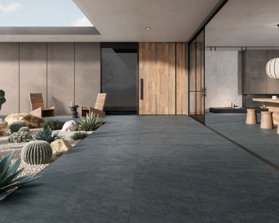 Керамогранит Vitra АНТРАЦИТ МАТОВЫЙ R10B 7РЕК 600×600