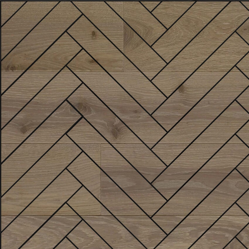 Инженерная доска Hajnowka Дуб Latte Английская Елка Рустик