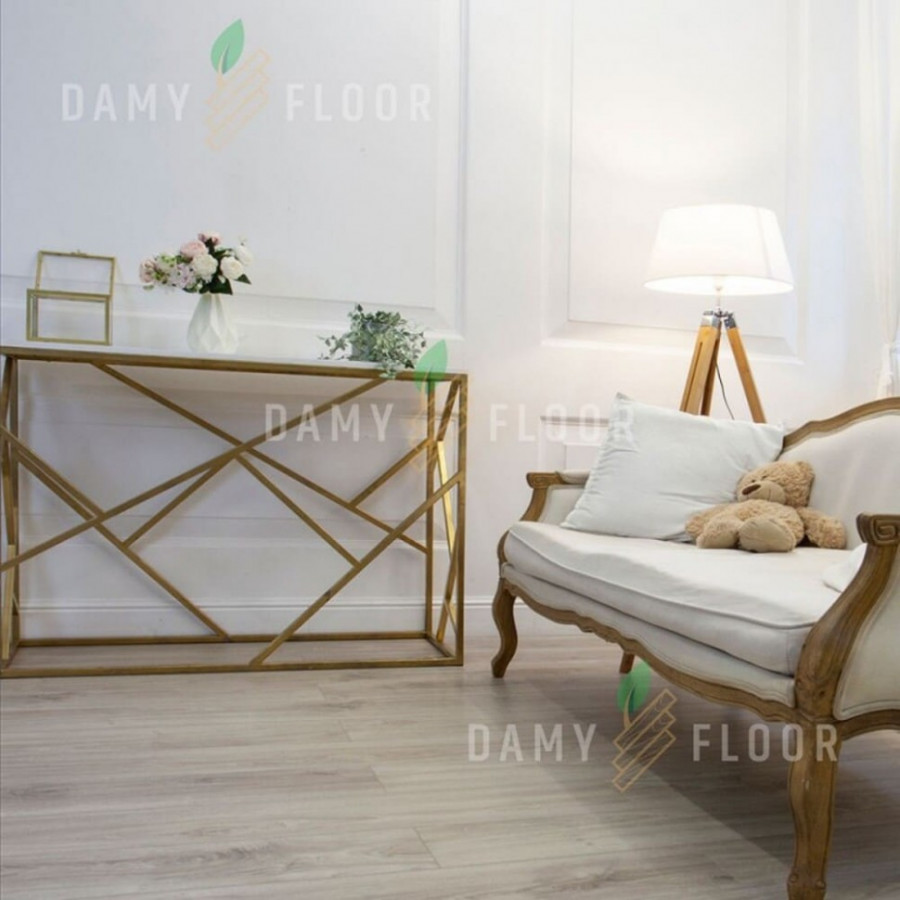 Кварцвиниловая плитка Damy Floor Family LVT клеевая Дуб Белый SL3739-3-LVT