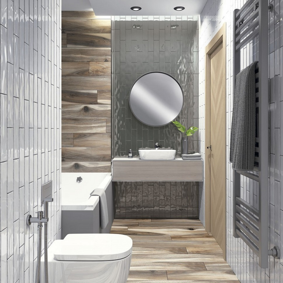 Настенная плитка El Barco ACUARELA GRIS 7.5×30