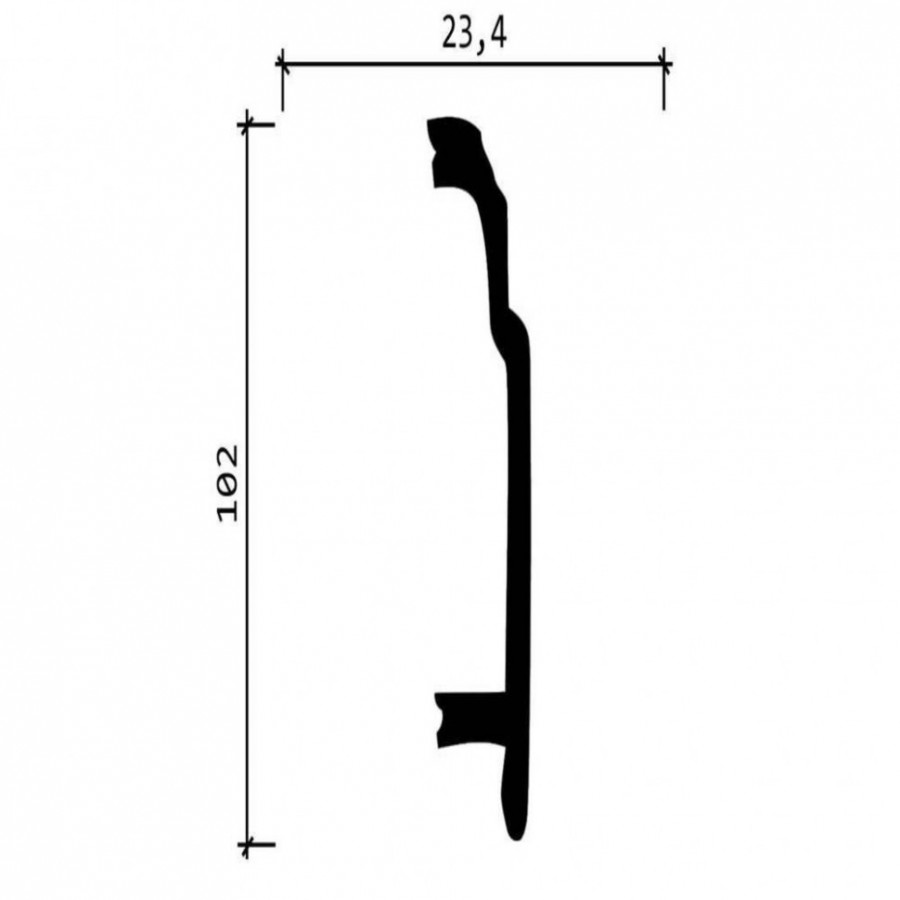 Плинтус напольный Decor Dizayn DD102