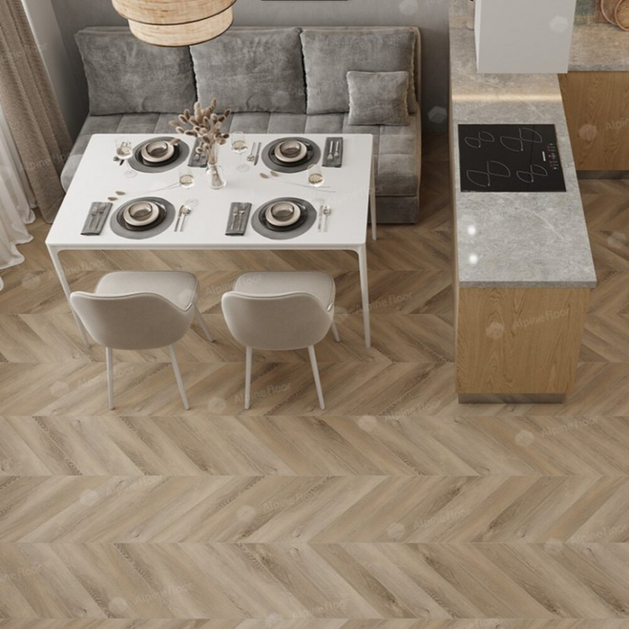 SPC Ламинат Alpine Floor Chevron Дуб Синистра ECO 18-6 Французская елка
