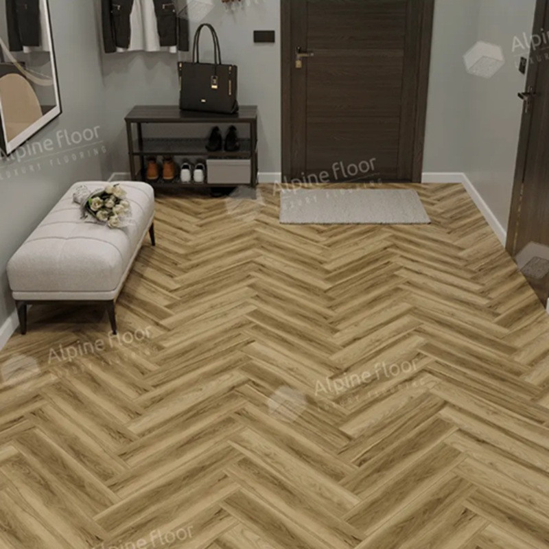 SPC ламинат Alpine Floor NUT Орех Акорн ECO 22-6 венгерская елка 600×125×4