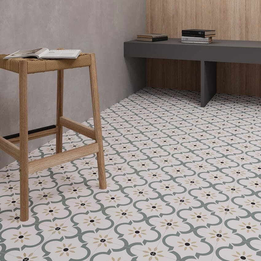 Керамогранит Эклектика Арабески Зеленый 20×20