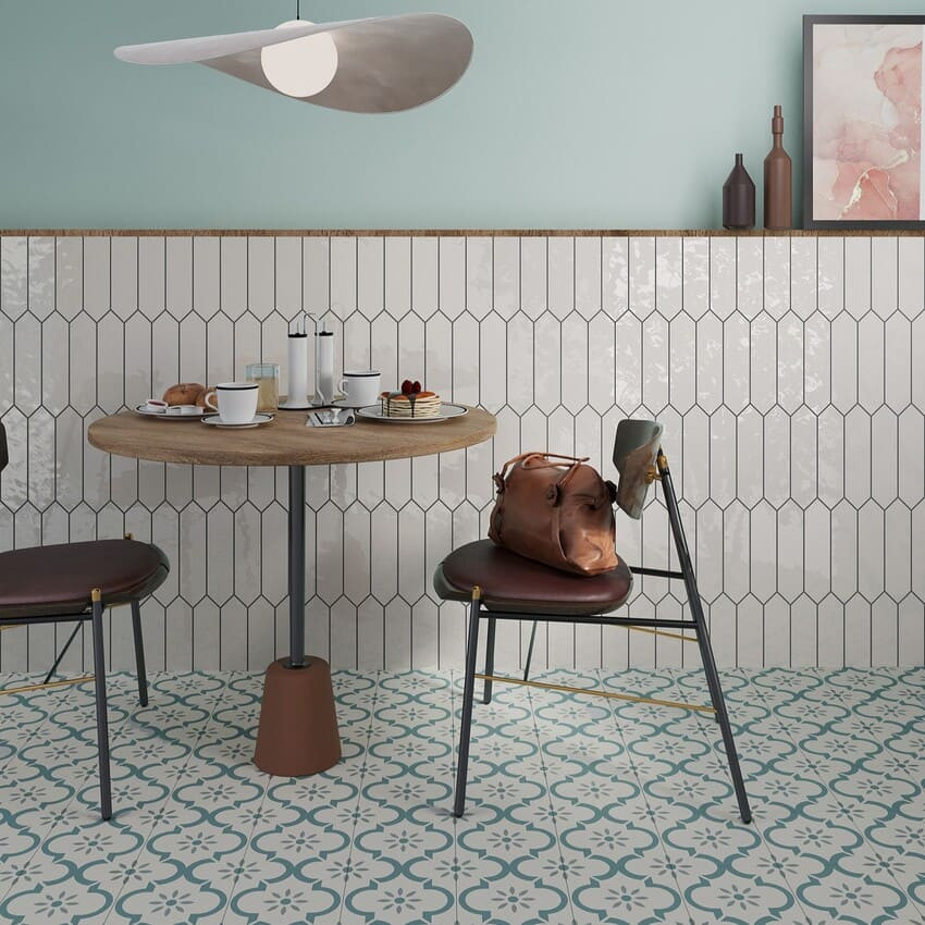 Керамогранит Эклектика Арабески Голубой 20×20