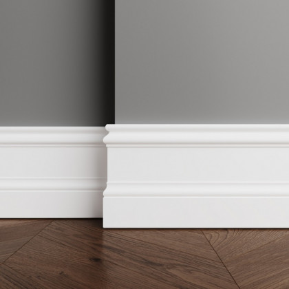 Плинтус деревянный под покраску Ultrawood Base 002 W