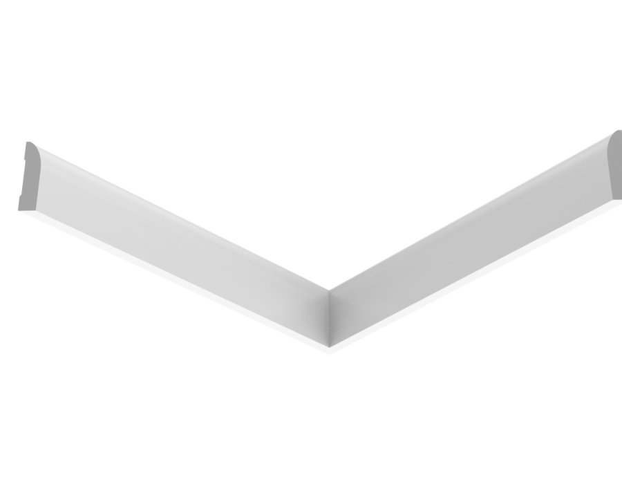 Плинтус деревянный под покраску Ultrawood Base 017 W