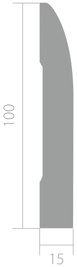 Плинтус деревянный под покраску Ultrawood Base 017 W