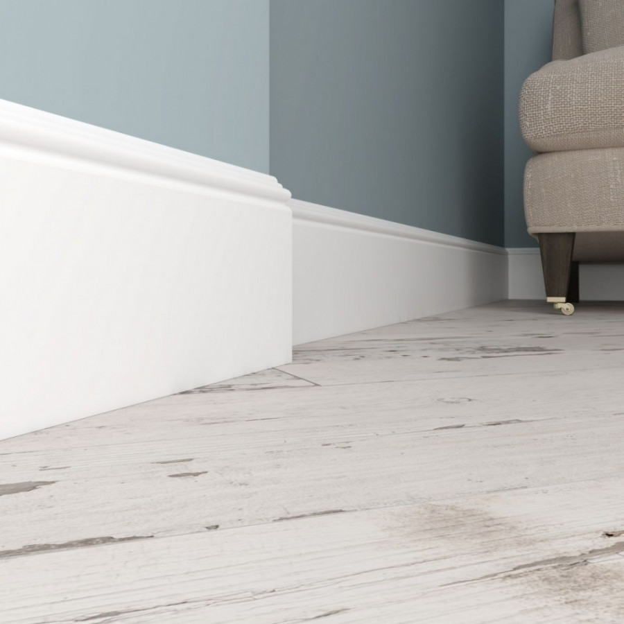 Плинтус деревянный под покраску Ultrawood Base 5011 W