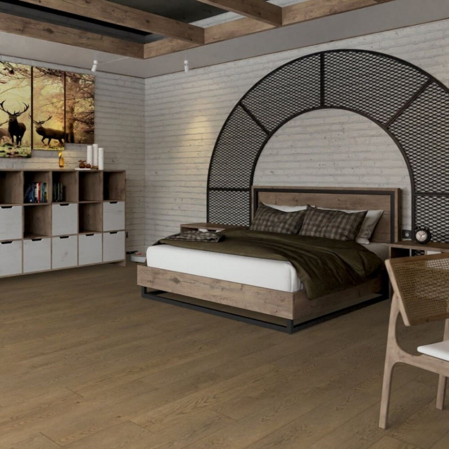 Кварцвиниловая плитка Damy Floor Family LVT клеевая Дуб Мокко 0030-6-LVT