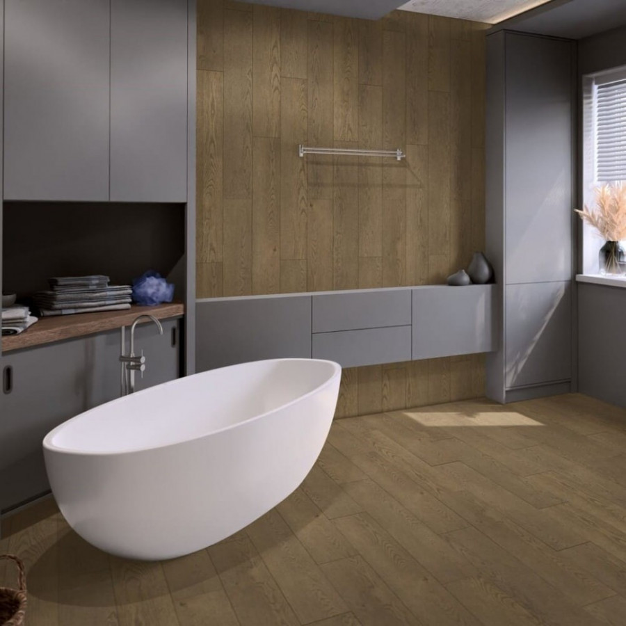 Кварцвиниловая плитка Damy Floor Family LVT клеевая Дуб Мокко 0030-6-LVT