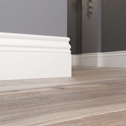 Плинтус деревянный под покраску Ultrawood Base 5074 W