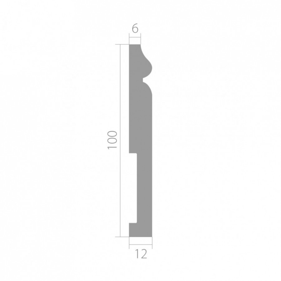 Плинтус деревянный под покраску Ultrawood Base 5501 W