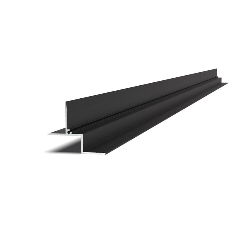 Теневой профиль потолочный для гипсокартона черный алюминиевый 