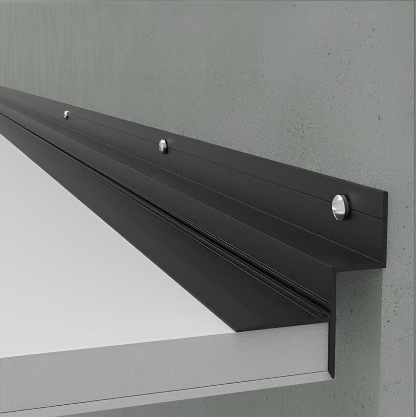 Теневой профиль потолочный для гипсокартона черный алюминиевый 