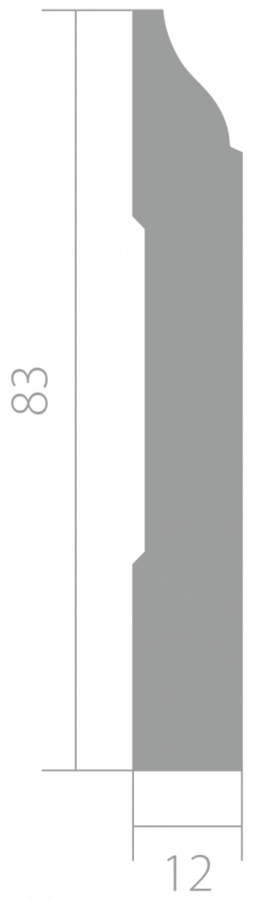Плинтус ЛДФ под покраску Ultrawood Base 001 i Плинтус ЛДФ под покраску Ultrawood Base 001 i
