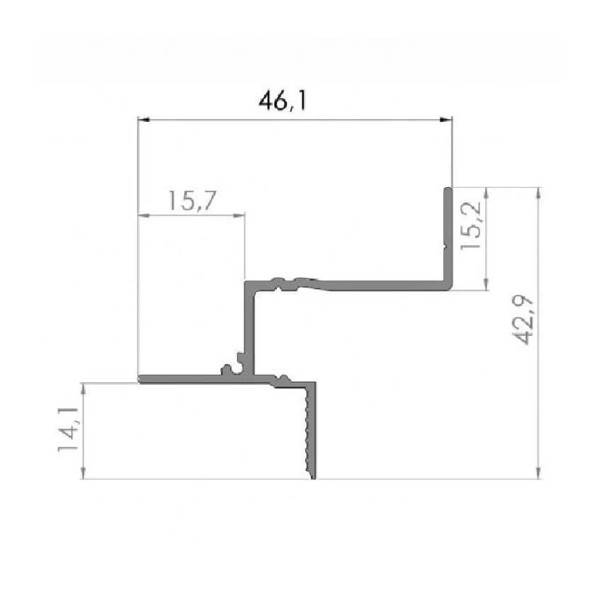 Теневой профиль потолочный с подсветкой алюминиевый черный 